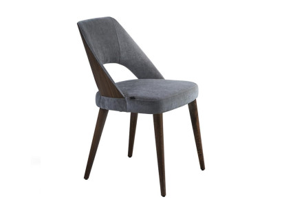 Esszimmerstuhl Grau Polster Stoff Neu Luxus Sitz Stuhl Einrichtung Design